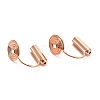 Brass Clip-on Earring Converters Findings KK-D060-01RG-1