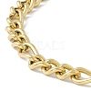 Vacuum Plating 304 Stainless Steel Figaro Chains Bracelet for Men Women STAS-E001-08G-2