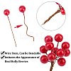 200Pcs Foam Artificial Red Holly Berries Model AJEW-GF0012-34-6