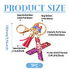 Alloy Resin Butterfly Keychains KEYC-TADJ0002-02G-X-3