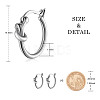 SHEGRACE Rhodium Plated 925 Sterling Silver Hoop Earrings JE899A-2