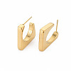 304 Stainless Steel Square-shape Stud Earrings EJEW-N016-027LG-5