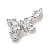 Brass Micro Pave Clear Cubic Zirconia Pendants KK-L228-03P-02-2