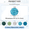 Olycraft 100Pcs 5 Colors Polymer Clay Pave Rhinestone Beads RB-OC0001-10B-2