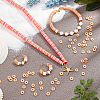   10 Strands Flat Round Eco-Friendly Handmade Polymer Clay Beads CLAY-PH0001-44R-5