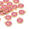 Golden Plated Alloy Enamel Charms ENAM-S118-08P-4