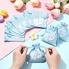 Baby Footprint Polyester Drawstring Bags ABAG-FZC0001-01A-5