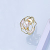 Natural Freshwater Pearl with Natural Shell Cuff Rings WGACE42-01-1