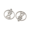 201 Stainless Steel Laser Cut Pendants STAS-P428-10P-03-2