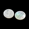 Carved Natural White Shell Cabochons SSHEL-N038-06B-01-2