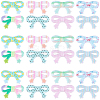 48Pcs 8 Colors Printed Opaque Acrylic Beads MACR-SC0002-64-7