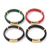 Leather Cord Bracelets BJEW-M406-02G-1