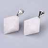 Natural Rose Quartz Double Terminated Pointed Pendants G-S359-093C-2