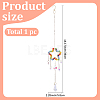1Pc Colorful Glass Beaded Woven Net Suncatchers AJEW-CY0001-95D-2