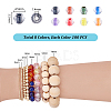 8 Bags 8 Colors Rhombus Transparent Glass Beads GLAA-PH0004-16-4