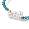 Natural Apatite Beaded Cuff Bangles BJEW-JB13326-01-3
