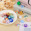 24Pcs 24 Styles Silicone Focal Beads SIL-CA0002-84-4