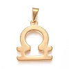 304 Stainless Steel Pendants STAS-L210-06A-G-01-1