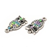 Alloy Jet Rhinestone Connector Charms FIND-H039-14AS-A-3