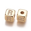 Brass Micro Pave Cubic Zirconia Beads KK-K238-16G-R-2