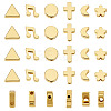 36Pcs 6 Styles Brass Beads KK-TA0002-07-2