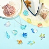 12Pcs 12 Styles Ocean Theme Transparent Resin Cartoon Pendants CRES-YW0002-75-4