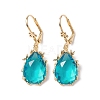 Glass Leverback Earring EJEW-C077-02KCG-02-1