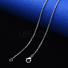 304 Stainless Steel Cable Chain Necklace NJEW-S420-008C-P-4