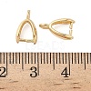 Rack Plating Brass Ice Pick Pinch Bails KK-Z030-05D-G-01-3