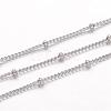 Tarnish Resistant 304 Stainless Steel Curb Chains CHS-K004-12P-0.4mm-1