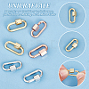 6Pcs 3 Colors Brass Screw Carabiner Lock Charms KK-UN0002-05-4