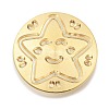 Golden Tone Wax Seal Brass Stamp Heads STAM-P002-01G-08-1