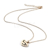 Golden Plated Heart with Constellation/Zodiac Sign Alloy Enamel Pendant Necklaces NJEW-H214-A02-G-4