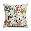 Easter Theme Linen Throw Pillow Covers AJEW-H146-01A-1