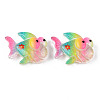 Rainbow Resin Cabochons CRES-N024-38-1