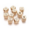Brass Micro Pave Cubic Zirconia Beads KK-K238-16G-H-1