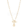 304 Stainless Steel Letter Pendant Necklaces NJEW-LP0001-52G-G-1