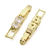 Brass Pave Clear Cubic Zirconia Watch Band Clasps KK-Q804-26G-2
