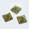 Natural Unakite Cabochons G-G759-Y14-1