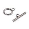 Tarnish Resistant Stainless Steel Ring Toggle Clasps STAS-Q179-01-2