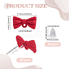 42Pcs Alloy Bowknot Stud Earring Findings EJEW-ME0001-29-2