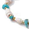 Summer Beach Synthetic Turquoise Chip & Shell Beaded Bracelets for Women BJEW-JB10286-3