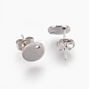 Non-Tarnish 304 Stainless Steel Stud Earring Findings STAS-F178-06P-2