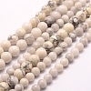 Natural Howlite Beads Strands G-E380-08-4mm-1