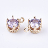Transparent Glass Charms GLAA-T007-17C-2