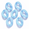 Opaque Spray Painted Acrylic Linking Rings OACR-S036-001B-I10-3