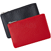 2Pcs 2 Colors Litchi Print PU Leather Zip Pouches ABAG-CP0001-08B-1