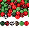 Painted Natural Wood Beads WOOD-SZ0001-08-6