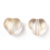 Transparent Spray Painted Glass Beads GLAA-R211-02-B03-3