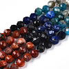 Natural & Synthetic Mixed Gemstone Beads Strands G-D080-A01-01-24-4